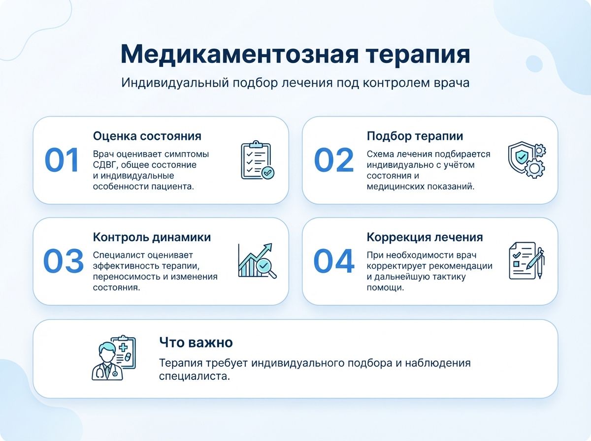 Лечение СДВГ в Кыштыме у детей и взрослыхинфографика